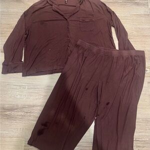 SKIMS Brown Pajama Set
